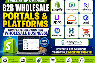 shopify portalsphere netwise upro kumo bmt nexora haptech ymq easy b2b wholesale