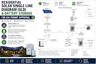 residential solar single line diagram sld battery storage ahj permit approval