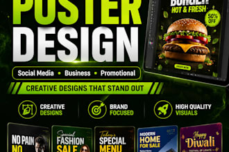 design professional social media posters