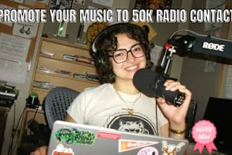 promote your music to 50k radio contacts in the US europe latin america, brazil