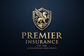 design a premium insurance logo for your business