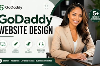 godaddy website design, godaddy website redesign, develop godaddy