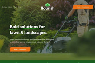 build wix landscaping website fall cleanup lawn care website