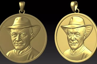 create realistic 3d coin model, gold coin, silver coin and crypto reder