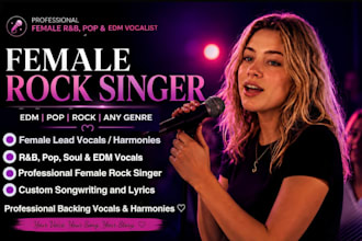 female rnb singer, female vocalist pop singer music producer, edm female singer