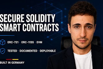 develop secure custom solidity smart contracts