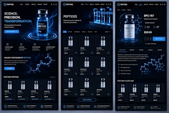 build a responsive and professional peptide ecommerce website