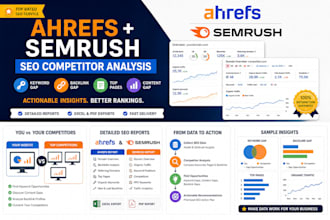 provide ahrefs and semrush SEO competitor analysis reports