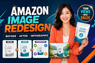 redesign amazon listing images, product images and amazon infographic