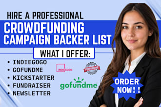 generate active backers list for kickstarter indiegogo gofundme campaign