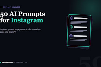 send you 50 chatgpt prompts for instagram growth