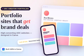 design a high converting ugc portfolio website in canva