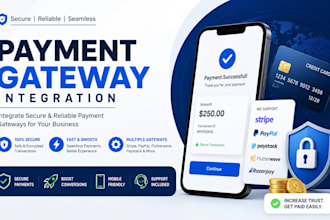 setup stripe paypal paystack or flutterwave payment gateway