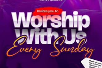 design professional church flyer, event flyer, and church poster