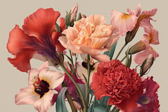 make a beautiful botanical or floral illustration