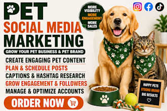 be your social media manager for pet business, pet store and pet brands