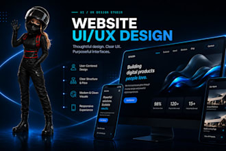 design a UX UI website or redesign in figma
