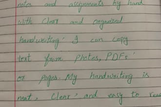write neat handwritten notes and assignments
