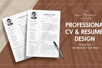 design a modern professional CV resume design