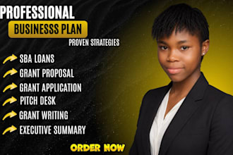 write compelling sba business plan and grant proposal for loan approval