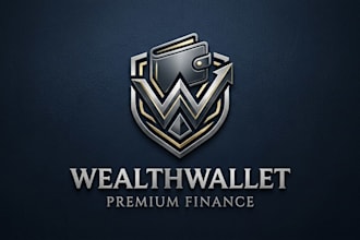 design a premium money wallet logo for your finance brand