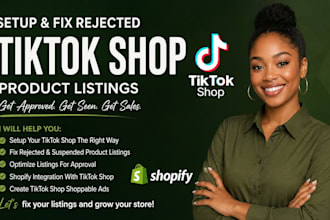 manage and approve rejected tiktok shop product listings and shopify integration