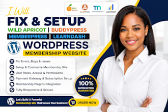 fix wild apricot buddypress memberpress wordpress learndash membership website