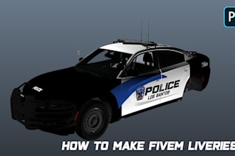 design custom fivem car livery skins, police, ems, sports 4k