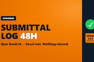 build your construction submittal log from specs in 48 hours