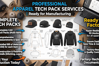 design custom hats, caps, beanies and hoodies with 3d mockups and tech packs
