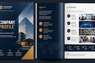 design a premium corporate brochure, company profile or business catalog