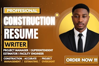 write construction, site manager, superintendent, estimator, engineering resume