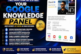 create a google knowledge panel for personal or company