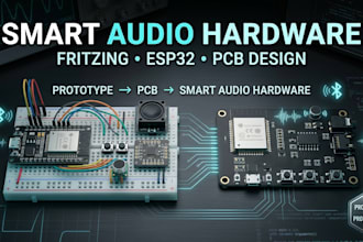 design audio pcb, amplifier circuit, fritzing and smart audio hardware