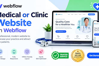 design a medical or clinic website on webflow for your practice