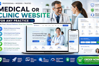 design a medical or clinic website for your practice