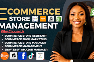 be your ecommerce store management, ecommerce store manager, commerce assistant