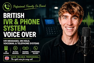 record a professional british IVR and phone system voice over