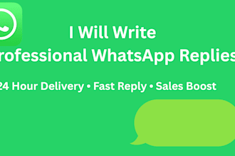 do fast whatsapp reply and customer support