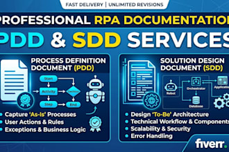create professional pdd, sdd and automation documentation