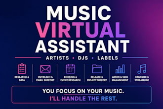be your music artist, label or dj virtual assistant