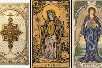 create mystical tarot cards, oracle cards and spiritual decks