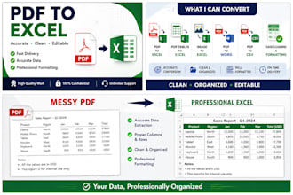 convert PDF to excel, word, CSV and editable spreadsheets