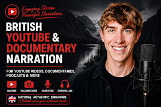 record a british voice over for youtube and documentary