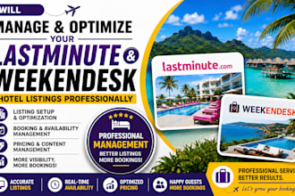 manage your lastminute and weekendesk travel website, booking and travel service