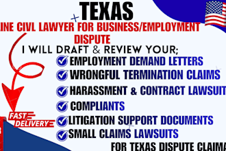 do texas employment law for wrongful termination, harassment lawsuit, claims