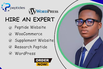 build a peptide website or research peptide store on woocommerce