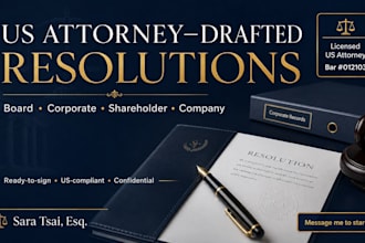 write expert shareholder resolutions and meeting minutes
