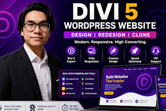 install divi 5 theme, design responsive wordpress website with divi builder