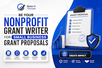 be your nonprofit grant writer for small business grant proposals grant writing